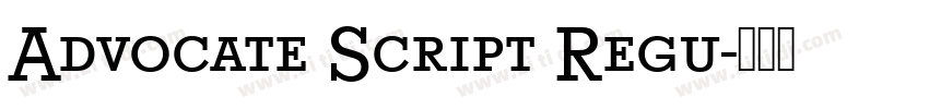 Advocate Script Regu字体转换